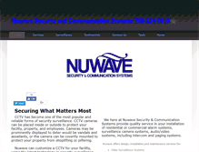 Tablet Screenshot of nuwavesecurity.com